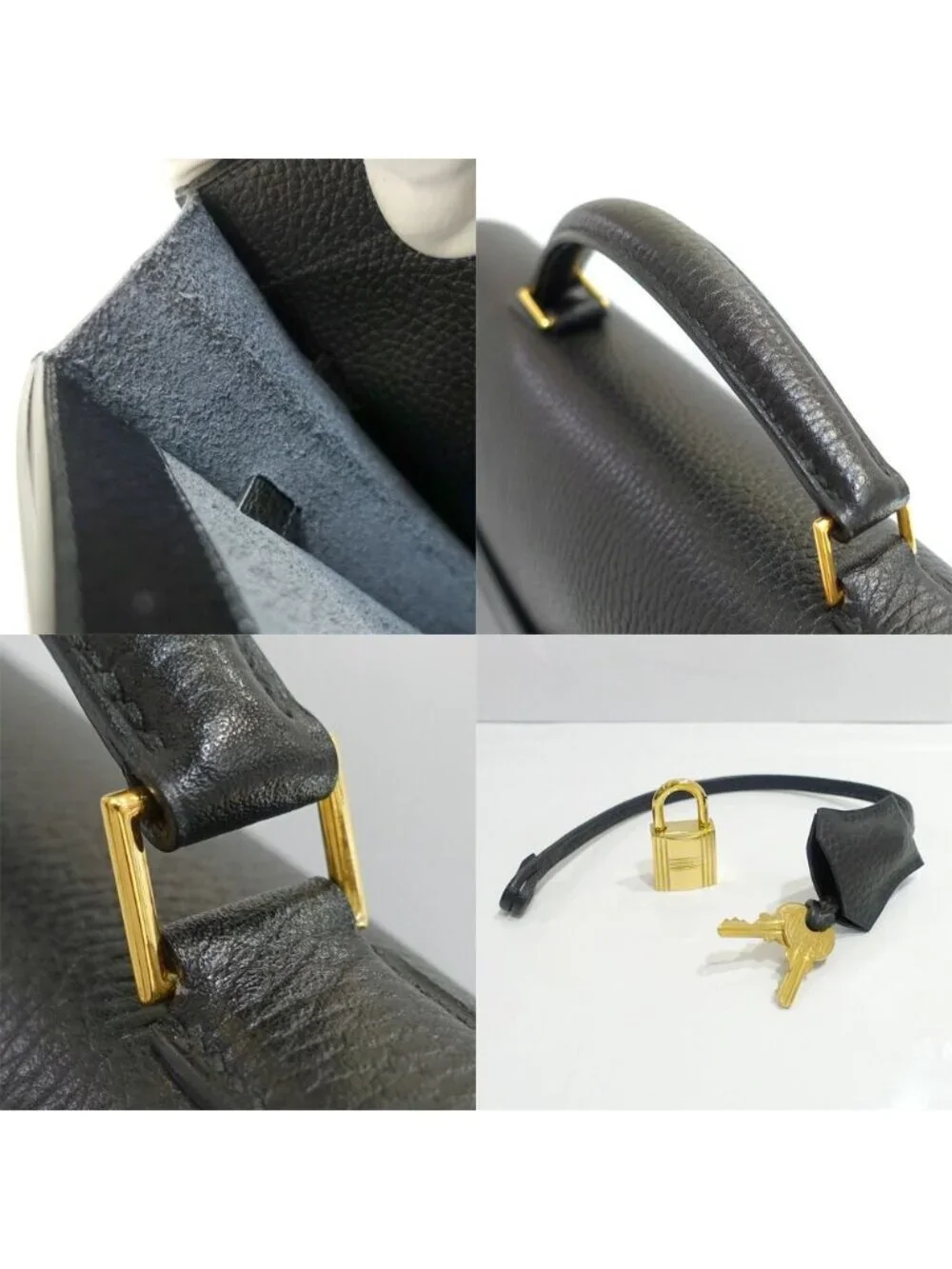Hermes Kelly Depeche 38 Ardennes Black GD Handbag